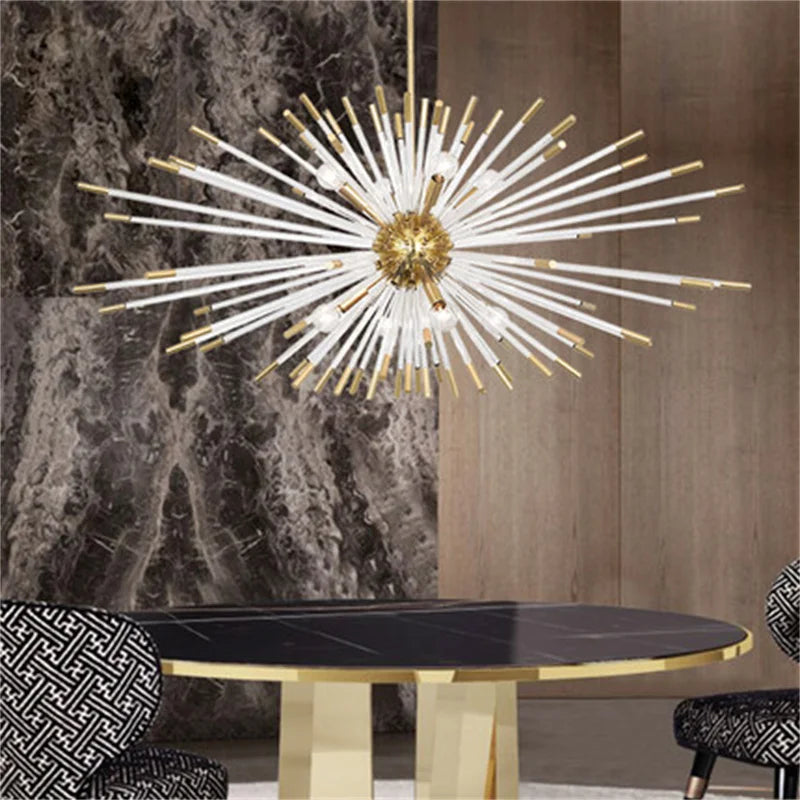 Crystal Dandelion LED Chandelier for Luxury Indoor Decor