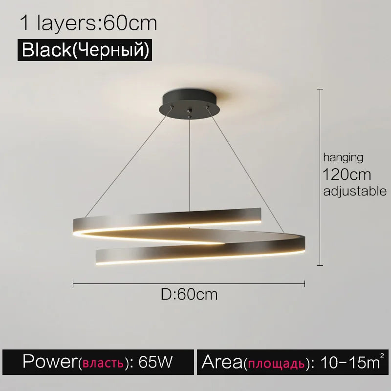 Modern Minimalist Chandelier Ceiling Light for Living Room and Dining Room