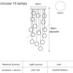 Modern Chandelier Luxury Villa Staircase Lighting by Afralia™