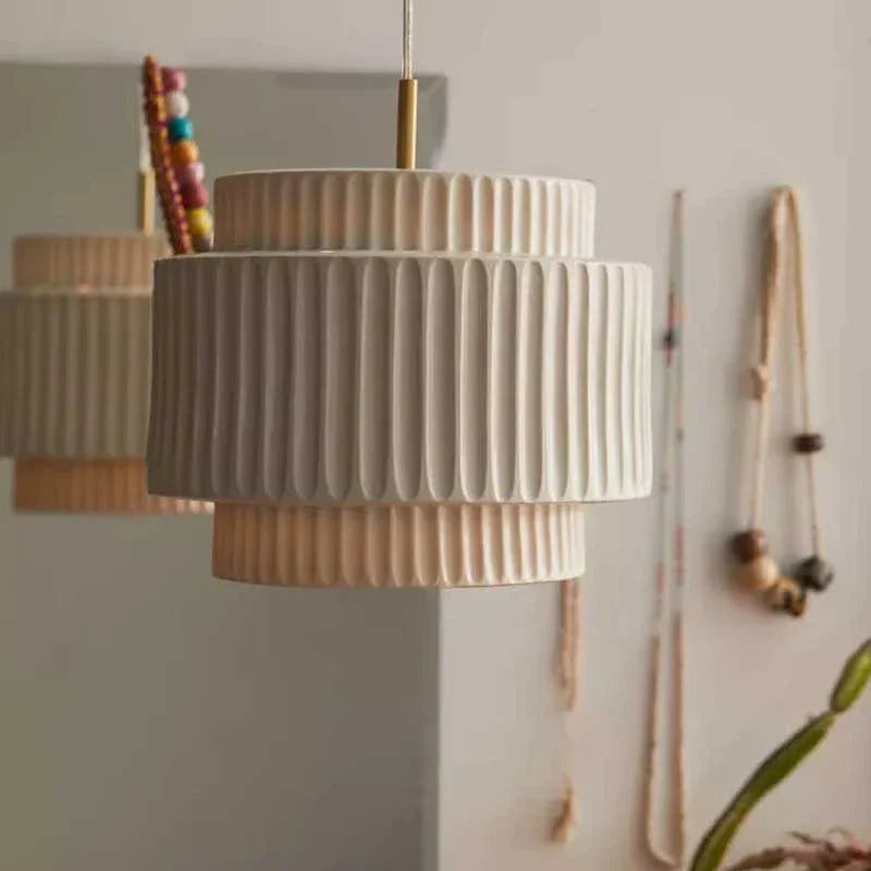 Cream Wind LED Chandelier: Nordic Minimalist Wabi Sabi Style for Dining Room, Bedroom & Bar