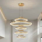 Acrylic Living Room Chandelier Pendant Light Fixture_LED Hanging Lamp