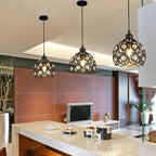 Crystal K9 Pendant Lamp: Modern Industrial Lighting for Bedroom and Kitchen