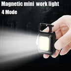 Mini LED Keychain Light: USB Rechargeable Portable Multifunctional Camping Flashlight