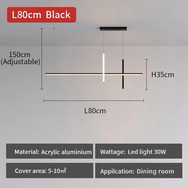 Minimalist LED Pendant Lamps: Dimmable Creative Design for Dining Room, Bar Chandelier