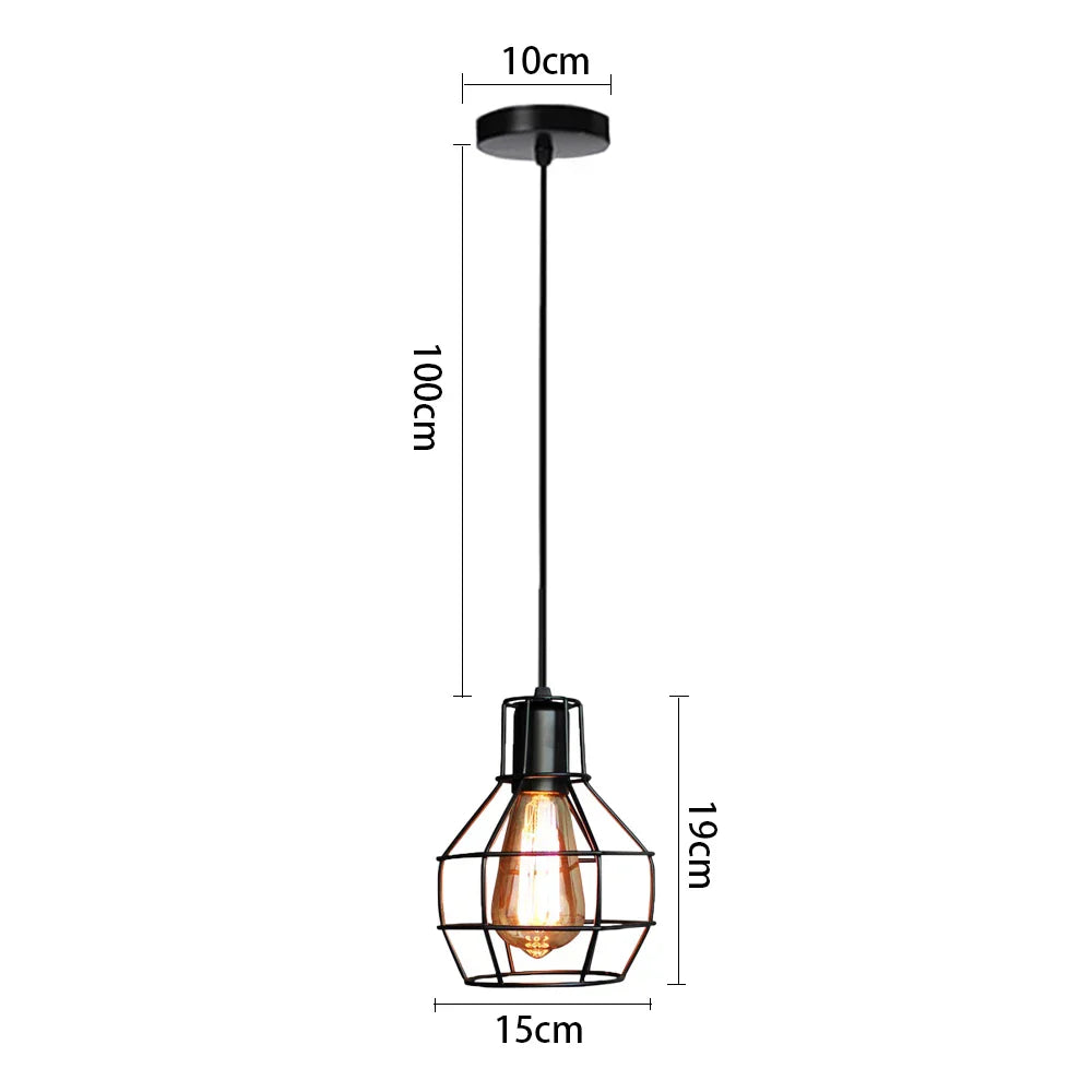 Industrial Loft Pendant LED Ceiling Light for Home Living Room Kitchen Decor