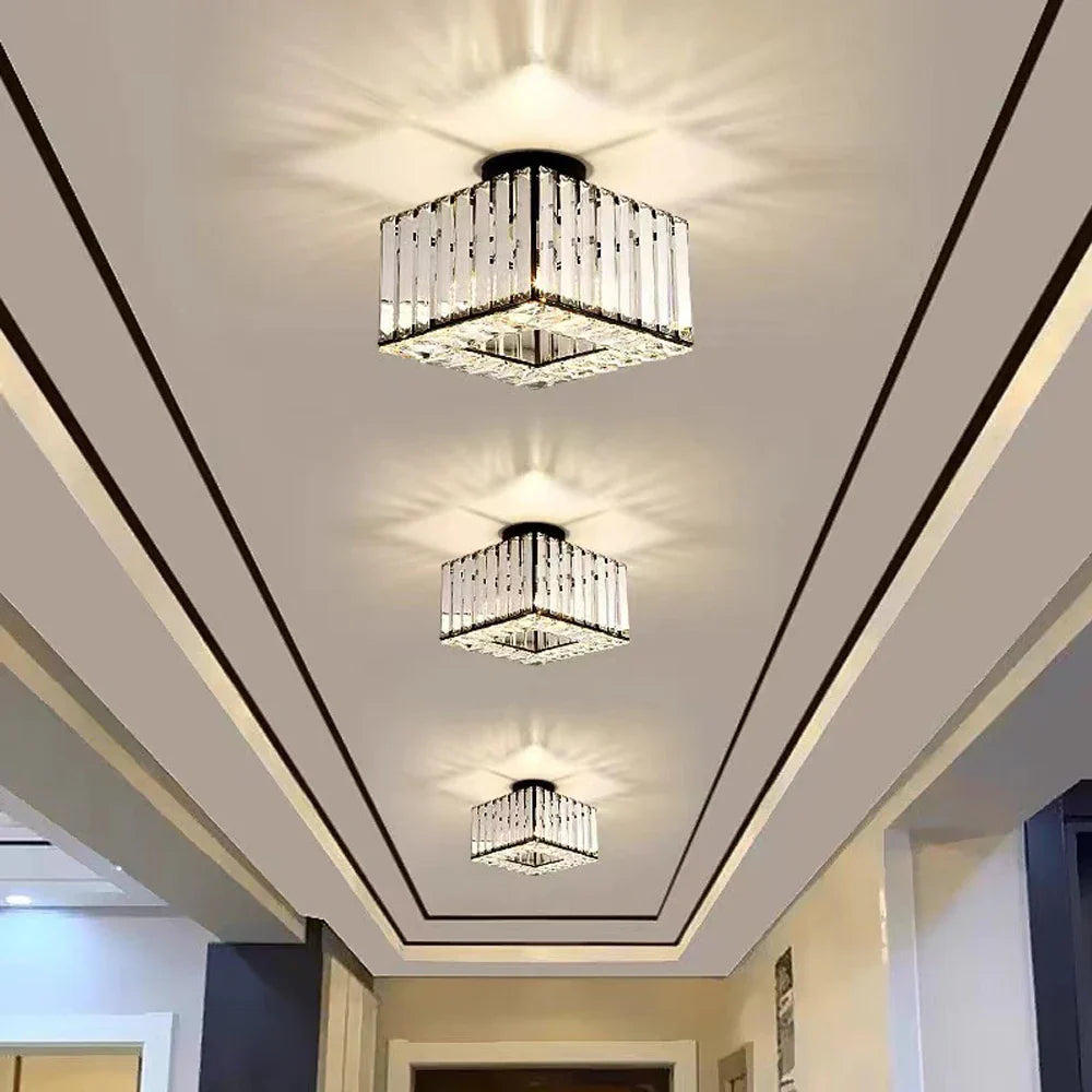 Glass Crystal LED Ceiling Chandelier for Home Decor