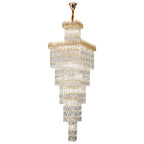Crystal Luxe Living Room Chandelier - Modern & Elegant Hall Staircase Lighting