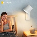 Rotatable Nordic Bedside Wall Lamp with Switch | Adjustable Light for Home Decor & Reading