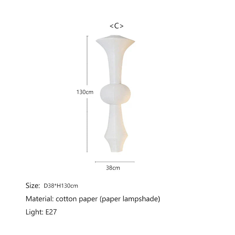 Akari Rice Paper Pendant Lamp for Living Room Bedroom - Wabi Sabi Design