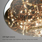 Modern Net Red Glass Bedside Chandelier with Luxury LED Lights