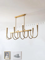 Black Pendant Chandelier: Luxury French Style Candle Hanging Light for Kitchen Island