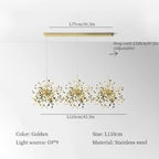 Stainless Steel Hanging Lamps for Ceiling Bar Pendant Lights Restaurant Luxury Chandelier