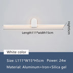 Nordic LED Mirror Light by - Modern Black/White Wall Sconce for Bathroom Mirror
