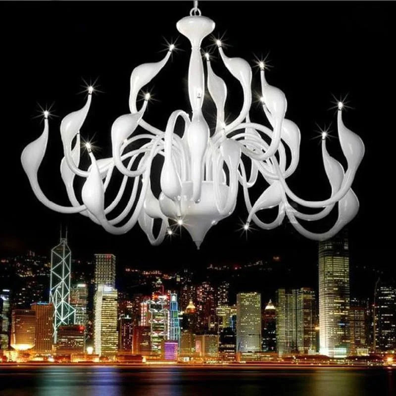 Swan Pendant Chandelier: Elegant European Style for Living Room, Bedroom, Restaurant