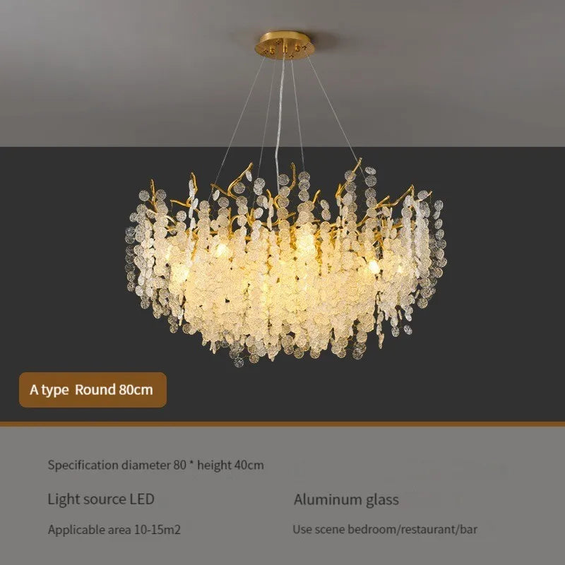 Crystal LED Chandelier: Luxury Pendant Lamp for Home Decor