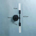 Modern Creative Glass Wall Lamps Ceiling Lighting 2-Heads Black Golden Fixture