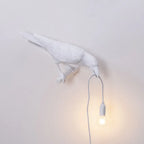 Designer Bird Wall Lamp Modern Resin White Black LED Light Bedroom Living Room