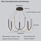 Modern U Shape LED Chandelier for Dining Living Kitchen Island Lighting