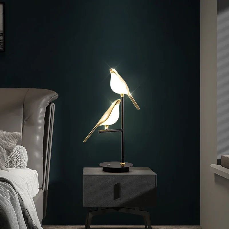 Magpie Bird Table Light Standing Desk Floor Lamp for Modern Indoor Decor