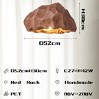 Rock Shape LED Chandelier - Nordic Resin Pendant Lamp for Living Room