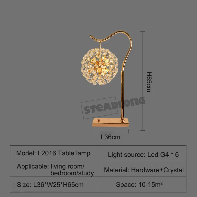 LED Sunflower Crystal Floor Lamp for Home Decor in Living Room or Bedroom