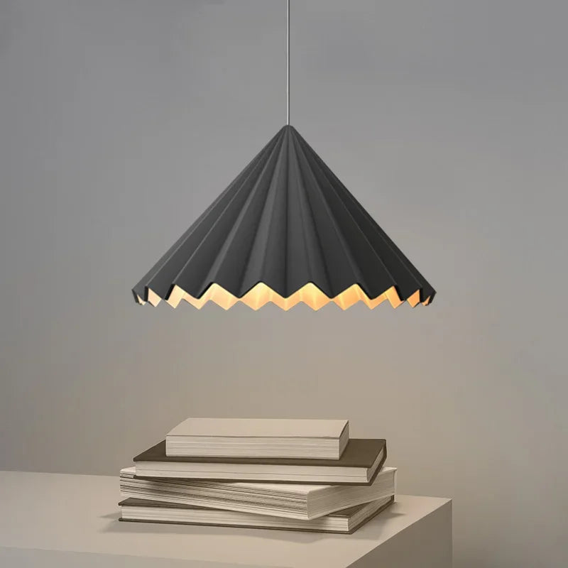 Nordic Minimalist Resin Umbrella Pendant Light with LED for Kitchen Dining Room by Afralia™