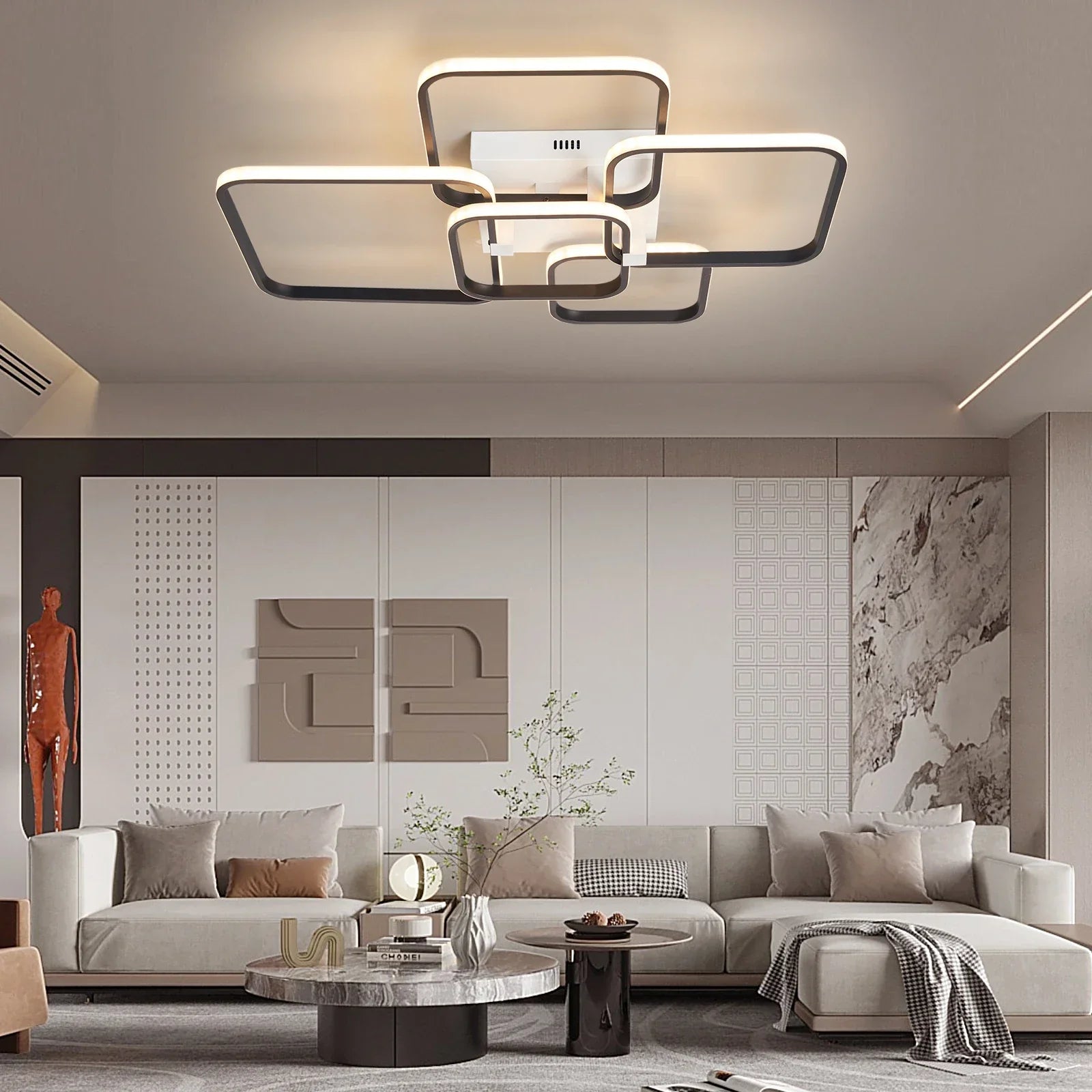 Minimalist LED Ceiling Light for Living Room Bedroom Study - Modern Nordic Design