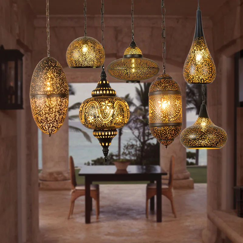 Turkish Pendant Lamp: LED Morocco Lighting for Restaurant, Bar, and Hallway