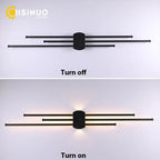 Black Iron LED Wall Lamp for Living Room, Bedside, TV Background - 110v 240v
