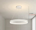 Modern Black Ring LED Chandelier for Home Decor Lighting