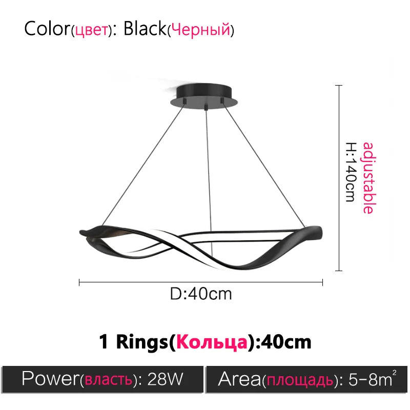 Minimalist Modern LED Chandelier for Living Room - Creative Nordic Hall Lamps