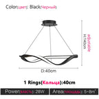 Modern LED Living Room Chandelier Creative Nordic Hall Lamps