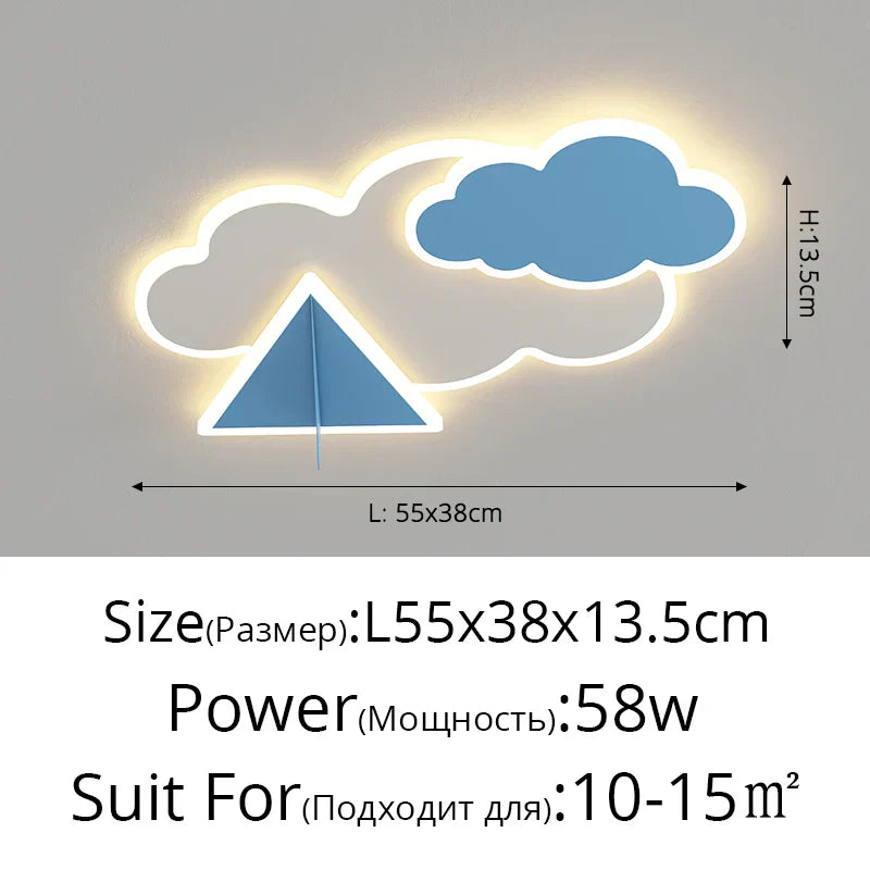 Modern Kids Room Ceiling Chandelier for Bedroom Study Living Room Lighting Fixtures