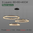 Luxury Ring Pendant Light for Modern Living Room, Bedroom, Dining Room décor