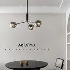 Gray Lava Glass Chandelier LED Pendant Light Modern Nordic Design