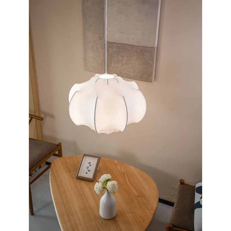 Italian Silk Pendant Lights: Designer Luxury for Interior Decor in Living Room, Bedroom, Dining.