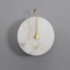 Marble Circular Wall Lamp, Minimalist Nordic Designer LED Lights for Bedroom & Study