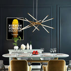 Linen Ceiling Chandelier: Black Gold Pendant Lamp for Home, Office, or Restaurant