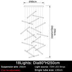 Modern Tube Design LED Chandelier - Gold/Chrome/Black Luxury Home Decor & Kitchen Lighting