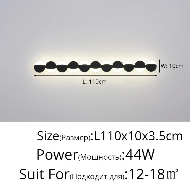 Spherical LED Wall Lamp for Bedroom and Living Room