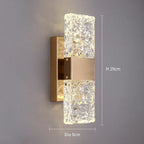 Crystal Gold LED Wall Sconce Modern Light for Bedroom Living Room Home Decor