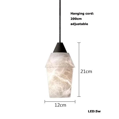 Alabaster Pendant Lights LED Designer Hanging Lamps For Living Room