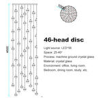 Staircase Crystal Glass Ball Pendant Lights for Restaurant Bar Decor