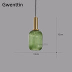 Stained Glass Pendant Lights Nordic Modern Hanging Lamps for Home Decor