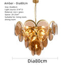 Smoke Grey Glass Ceiling Chandelier - Nordic Modern Indoor Style Lighting