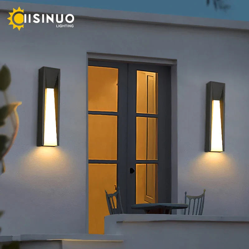 LED Black Outdoor Wall Lamp for Patio Entryway and Garden Lighting