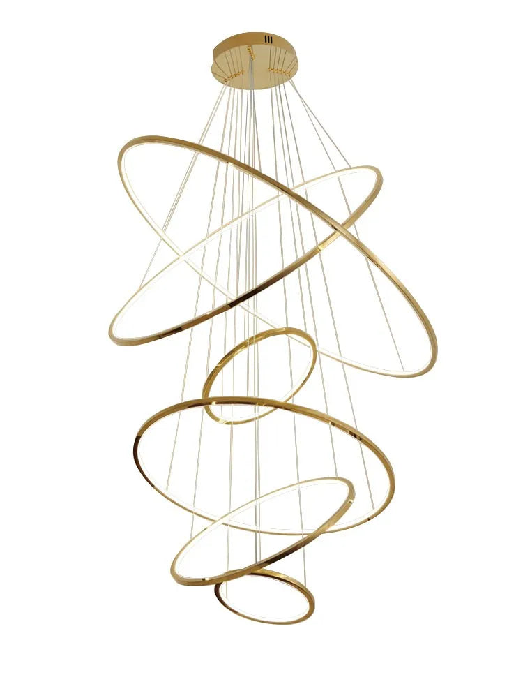 Stainless Steel Ring Pendant Light Modern Minimalist Chandelier