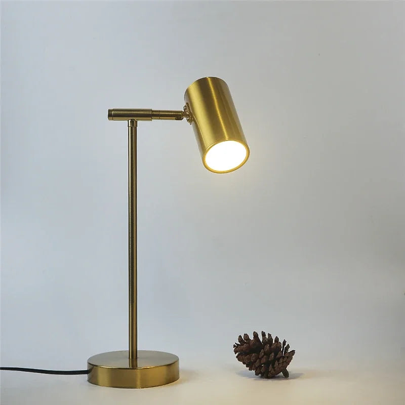 Golden Table Lamp: Modern Eye Protection Study Reading Desk Light