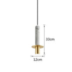 Marble Terrazzo Chandelier Lamp: Modern Cylindrical Spot Light for Restaurant, Bedroom