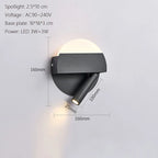 LED Wall Lamp USB Charging Bedroom Hotel Bedside Reading Sconce Switch
